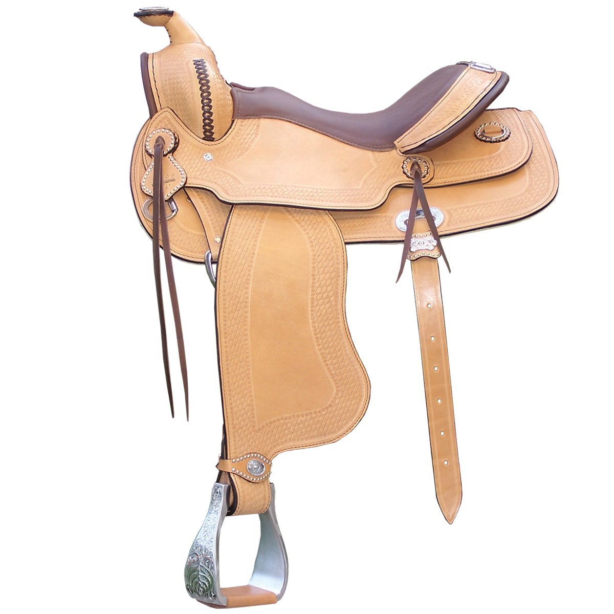 Argy`s Art Psatha Arabian Gullet Western Saddle - Natural, 15.5-Inch